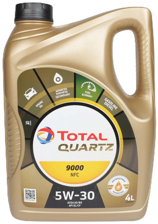 Синтетическое моторное масло TOTAL Quartz 9000 NFC 5W-30, 4 л