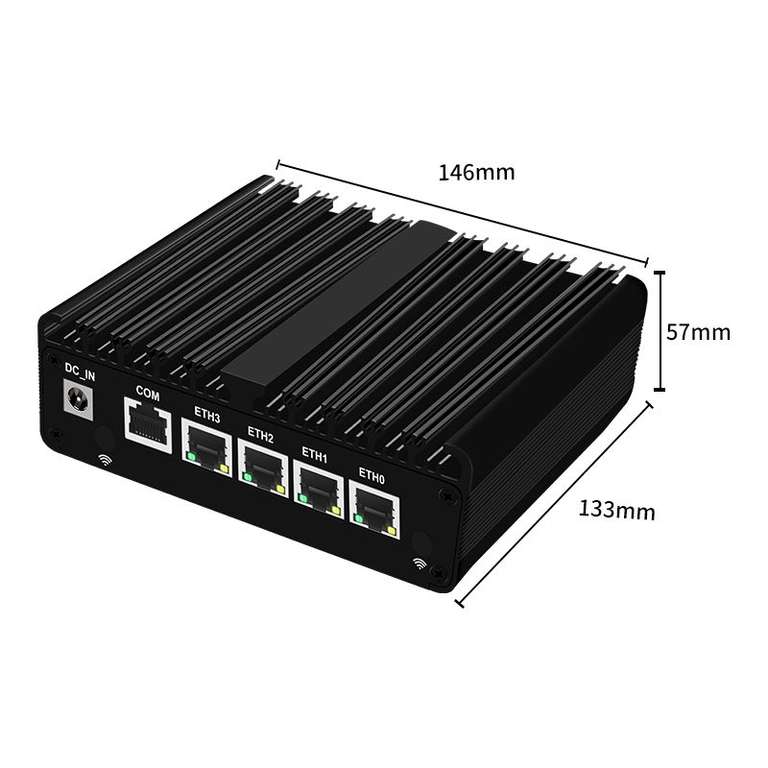 Мини ПК Topton X2B/X2E (n100, LAN ×4 2.5G i226, ×2 usb3.0, ×4 usb2.0, ×1 hdmi, ×1 displayport)