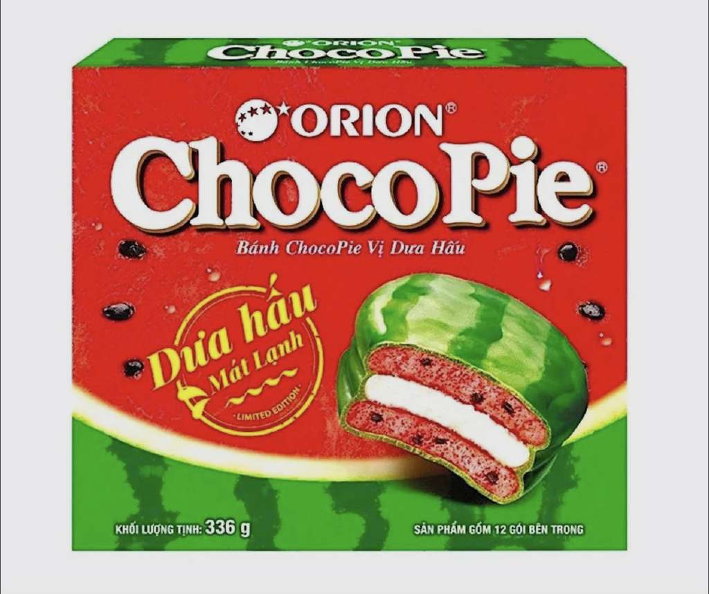 Orion Choco Pie Watermelon/Орион Чоко Пай Арбуз 336гр (Вьетнам) (цена с ...