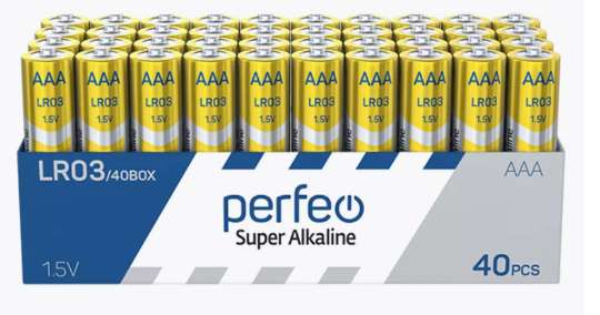 Батарейки Perfeo AAA, LR03/40BOX Super Alkaline (с картой OZON)