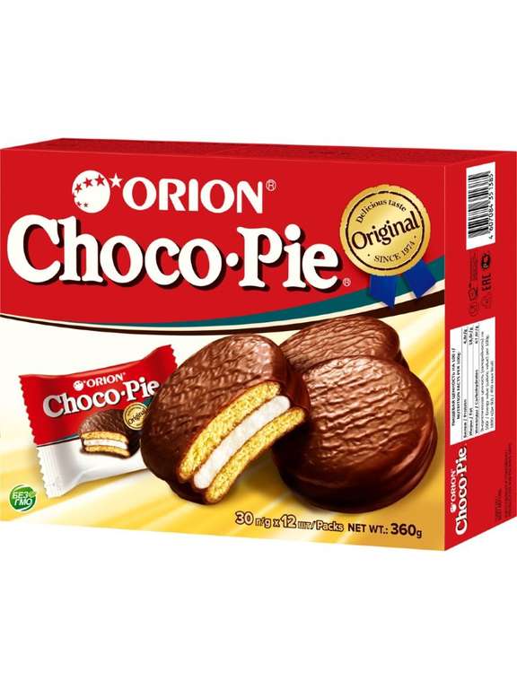 Пирожное Orion Choco-Pie 360 г (с Ozon картой 95₽)