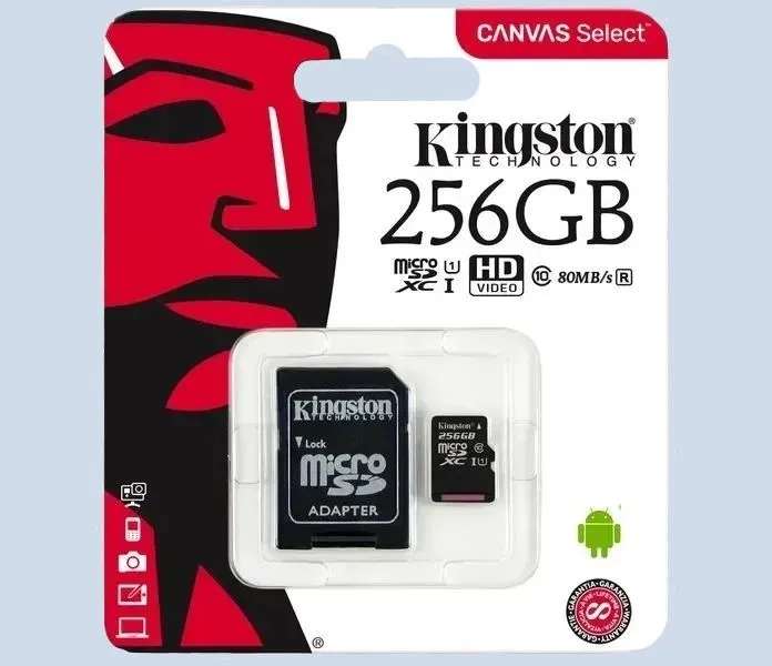 Карта памяти Kingston microSD 256 ГБ (возможно не оригинал)