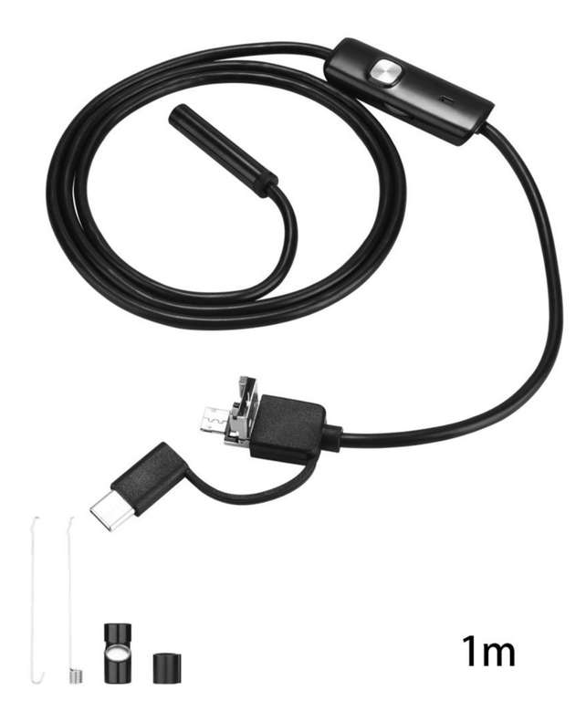 Водонепроницаемый эндоскоп DEKO 1м (Micro USB, USB, Type-C) WEC-1