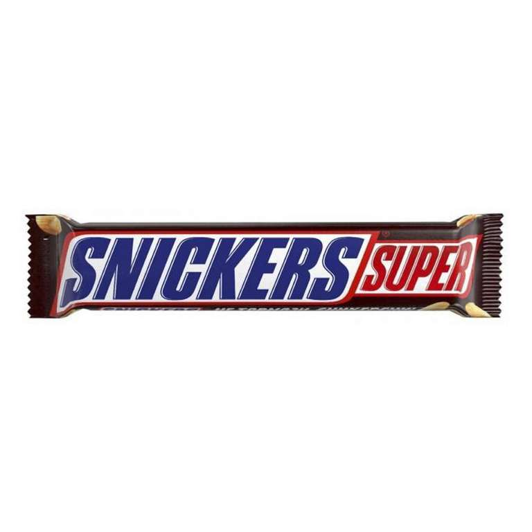 Шоколадный батончик Snickers Super 95 г (54% возврат сберспасибо)