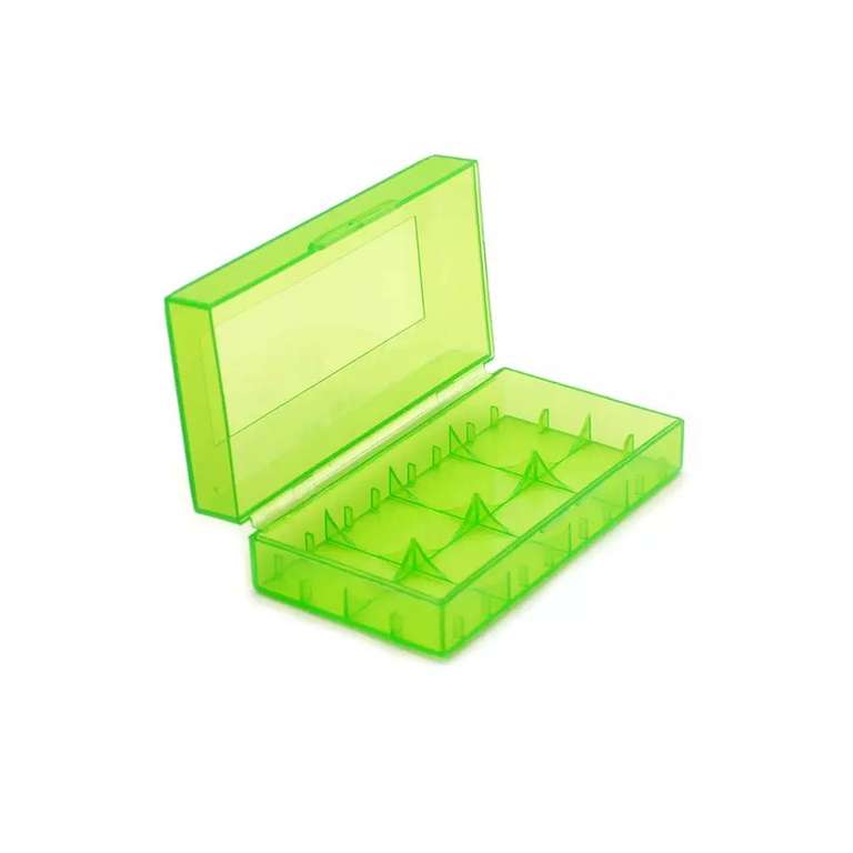 Пластиковая коробка для двух аккумуляторов 18650
