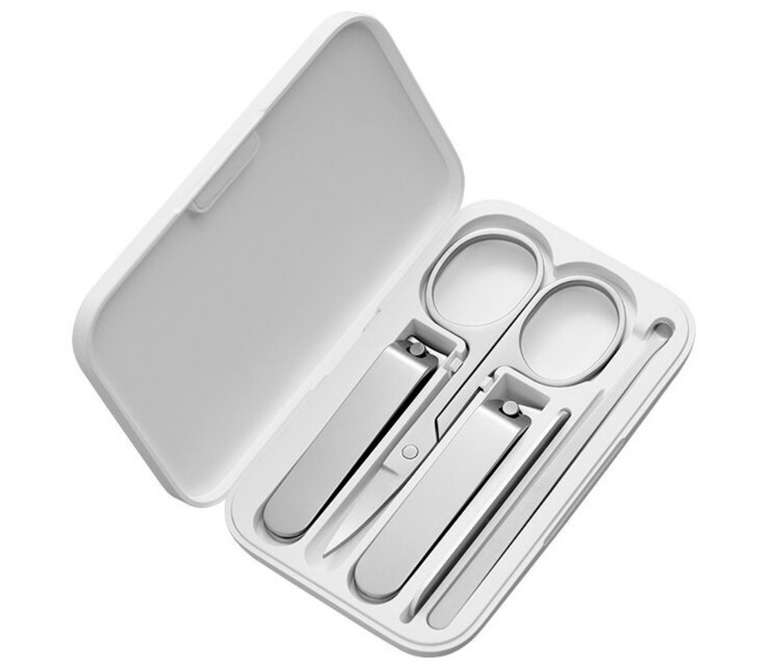 Набор Xiaomi Nail Clipper Five Piece Set, белый/серебристый, 5 предметов