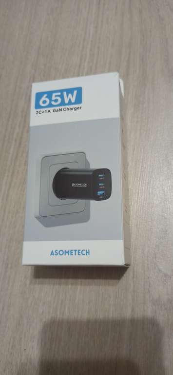 Зарядное устройство ASOMETECH GaN USB Type-C, 65 Вт