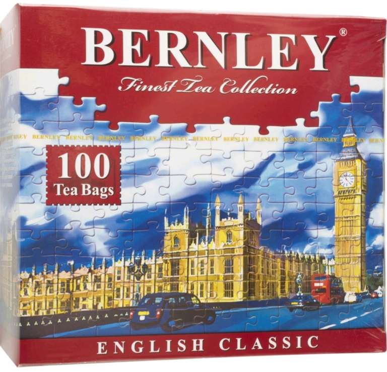 Чай черный Bernley english classic 100 пакетиков, 200 гр.