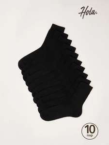 Мужские носки Hola, черные, 10 пар, р-ры 39-46 (при оплате Ozon Картой)