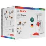 Электромясорубка Bosch SmartPower MFW2514W, 1500 Вт, 7 насадок