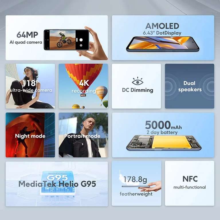 Смартфон POCO M5s, 8+256 Гб (глобальная версия, NFC)