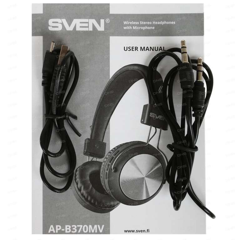 Беспроводные наушники с микрофоном SVEN AP-B370MV (BT 5.0, до 8 часов, алюминий)