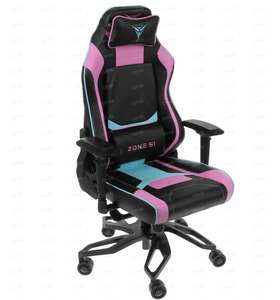Кресло игровое ZONE 51 Cyberpunk голубой, розовый