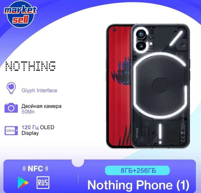 Смартфон Nothing Phone 1, 8/256 (с Озон картой, из-за рубежа)