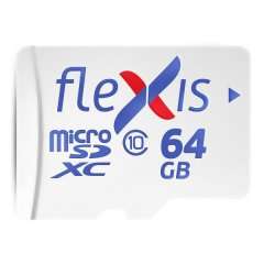 Карта памяти FLEXIS microSDXC UHS-I Class 10 U1, без адаптера 64GB (FMSD064GU1)