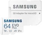 Карта памяти Samsung microSD EVO Plus 64GB (MB-MC64KA)