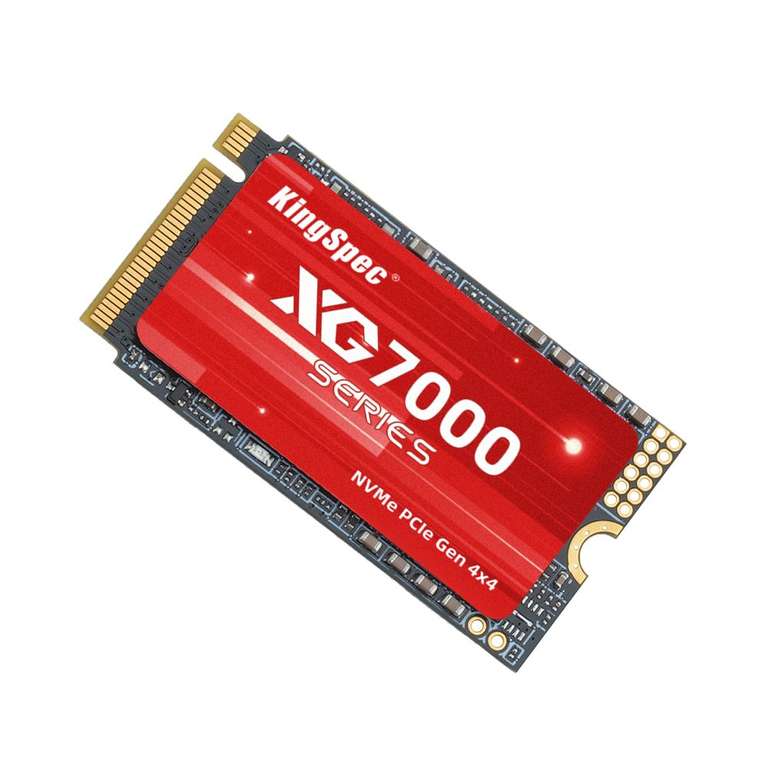 SSD KingSpec XG7000 2242 (2 Тб, PCIe 4.0, 7200r, 6600w, TBW 1200 Тб)
