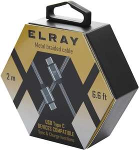Кабель Elray Type-C - Type-C 2 м. метал
