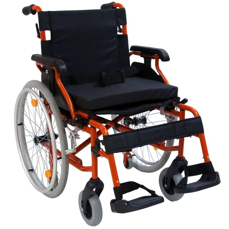 Кресло-коляска инвалидная с транзитными колёсами 514A-1-51 (Код 7-02-01, ширина сиденья 51см)