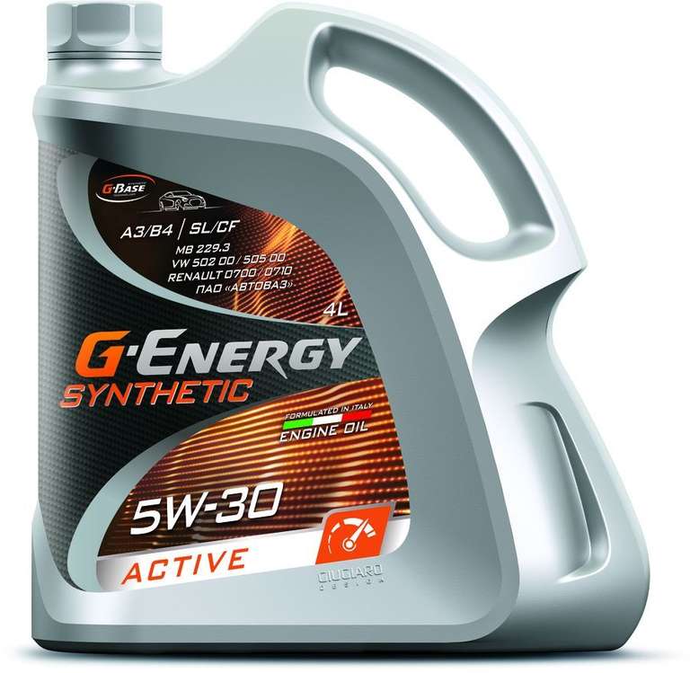 [Екб] Моторное масло G-ENERGY Synthetic Active 5W-30 4л. синтетическое (с баллами меньше на 372₽)