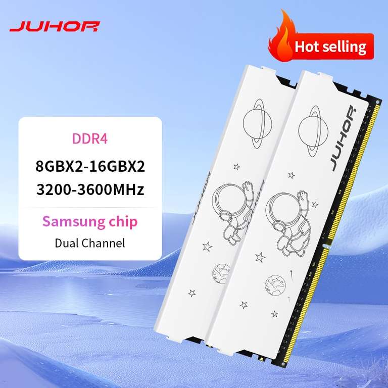 Оперативная память Juhor DDR4 2x8 3600 МГц