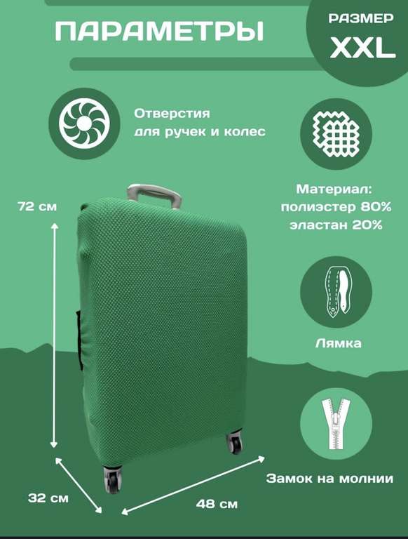 Чехол на чемодан SAMSONLIGHT (размеры от S до XXL, разные цвета)