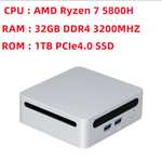 Мини пк SZBOX S58 AMD Ryzen 7 5800H