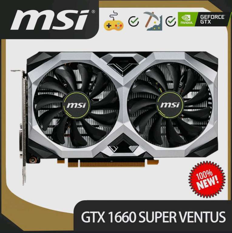 Видеокарта MSI GeForce GTX 1660 SUPER 6 ГБ (доставка из-за рубежа)