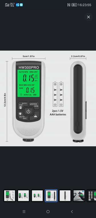 Толщиномер HW300PRO белый (цена с ozon картой, из-за рубежа)