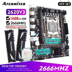 Комплект: материнская плата Atermiter X99 + процессор XEON E5-2620 V3 + DDR4 16 ГБ