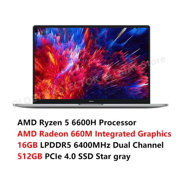 Ноутбук Xiaomi RedmiBook Pro 14 2022, 14", AMD Ryzen R5 6600H 16G 512GB, windows 11