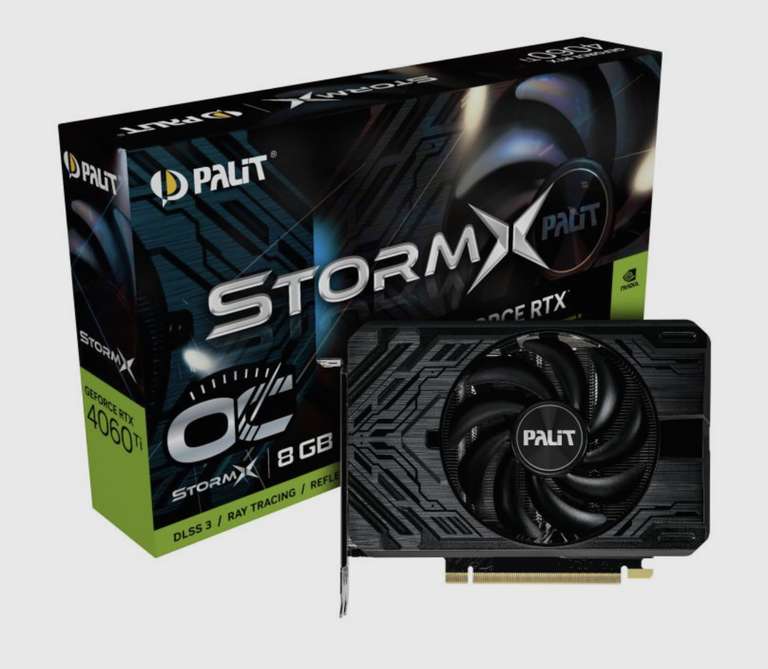 Видеокарта Palit GeForce RTX 4060 Ti StormX OC 8 ГБ (цена с ozon картой)