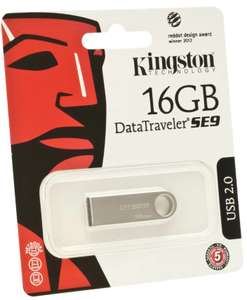 Флешка Kingston DTSE9H/16GB 16GB USB 2.0 за 89 ₽ (с бонусами и промокодами)