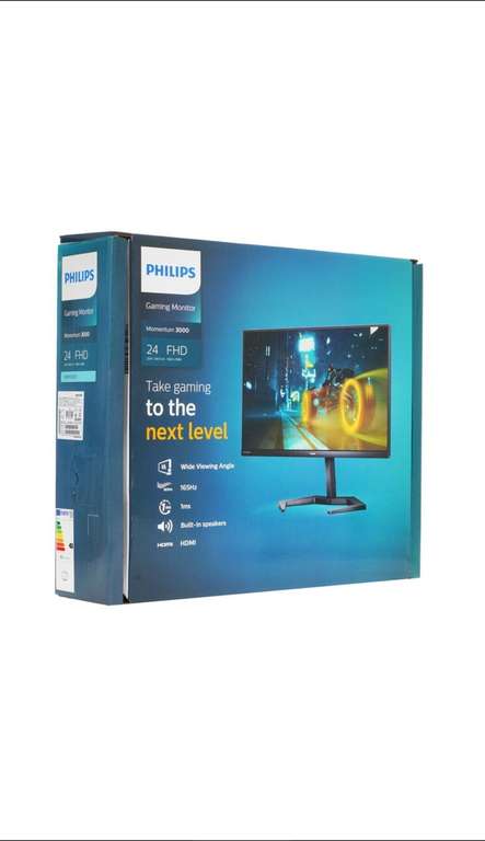 Монитор Philips 23.8" 24M1N3200VS/01 165 Hz, 1920x1080, VA, 1 ms MPRT, 350 cd/m², 178°/178°, Adaptive Sync, HDMI (2x 2.0), Display Port