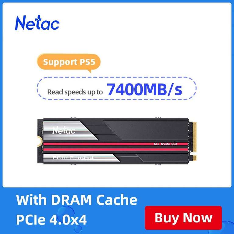 SSD накопитель Netac M2 NVMe PCIe 4,0x4 M.2 2280 NVMe 2 ТБ