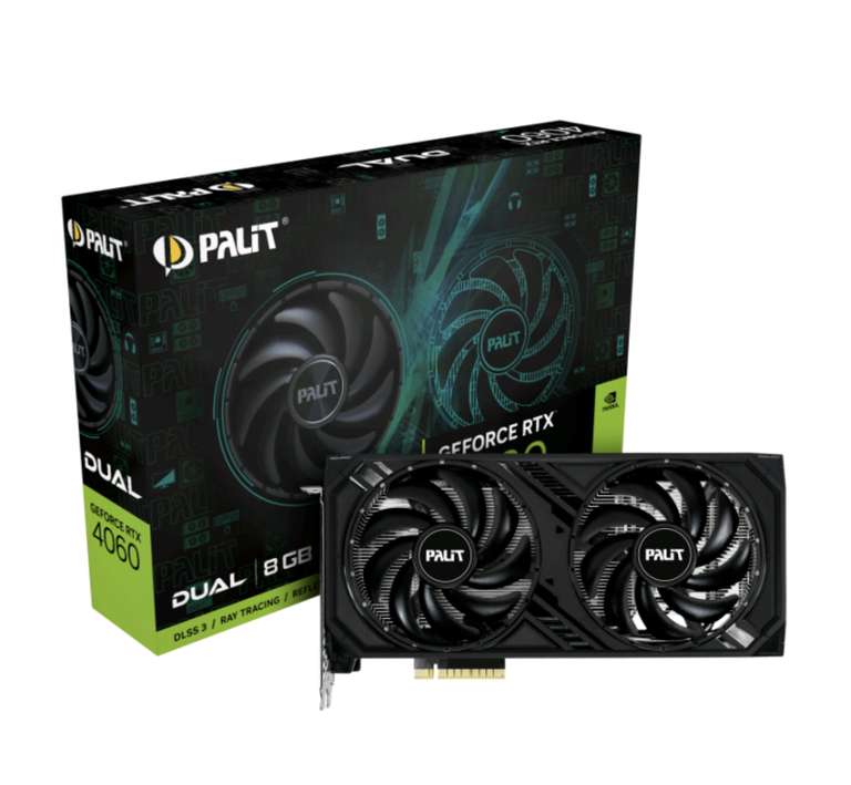 Видеокарта Palit Nvidia GeForce RTX 4060 Dual (+ 3050, 3060 и 4060 в описании)