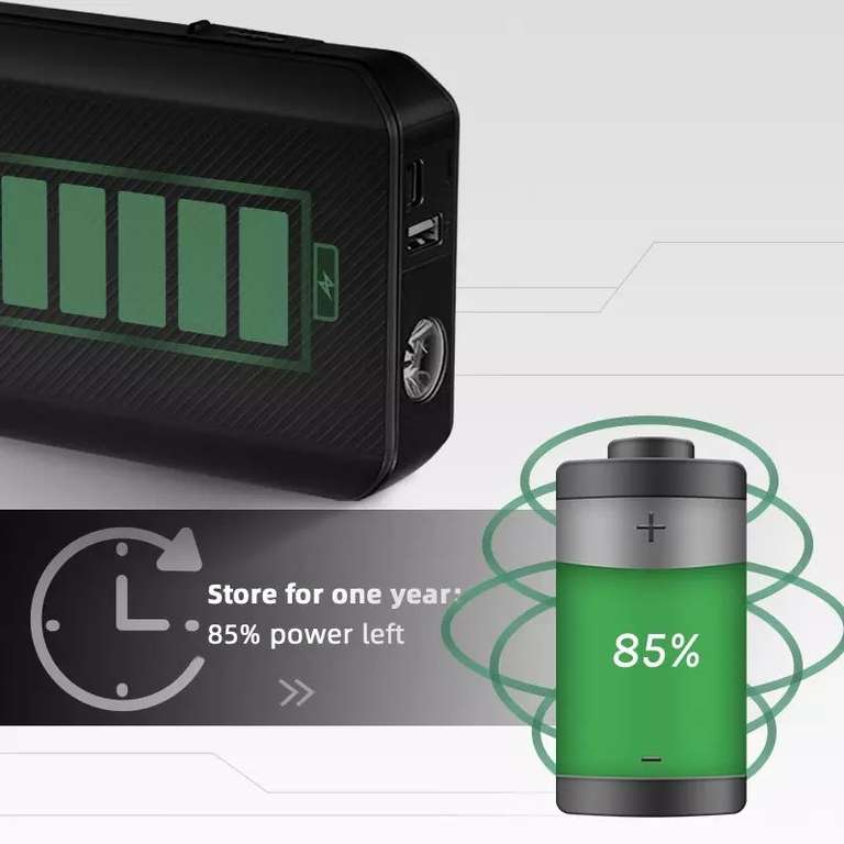 Пусковое зарядное устройство (Jump Starter) для автомобиля 70mai, 11100 мАч/ 3.7V/ 41.07Wh (из России)