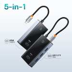 USB-хаб Baseus PioneerJoy 5-Port Type-C HUB Adapter (HDMI, USB3.0 5 Гбит/c, PD 100W)