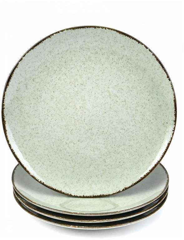 Набор тарелок Kutahya Porselen Pearl, мятный, 25 см, 4 предмета
