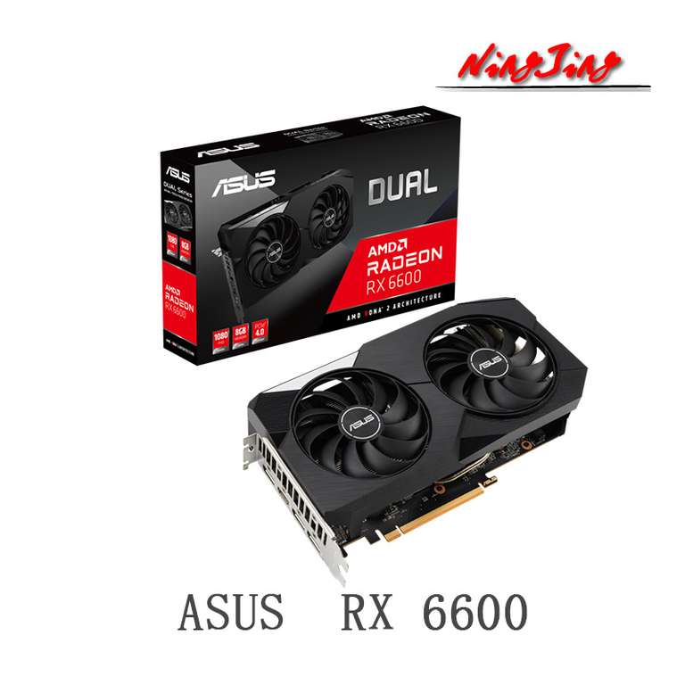 Видеокарта ASUS DUAL RX6600 8G AMD Radeon RX 6600 8 Гб GDDR6