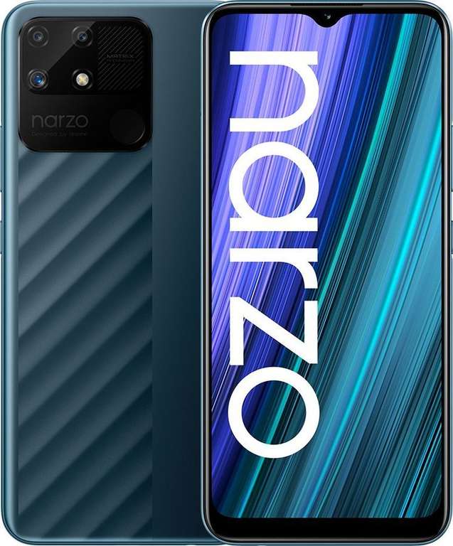 Смартфон REALME narzo 50A 4/128Gb с Type-C и NFC, зеленый и синий