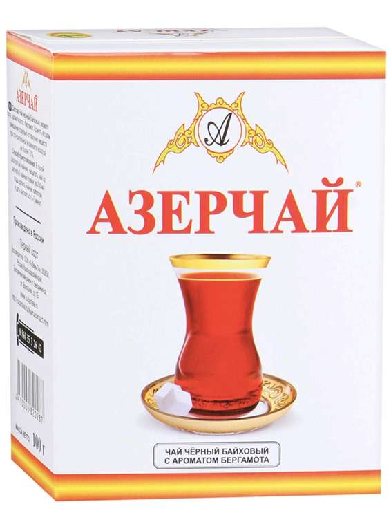 Чай чёрный Азерчай с бергамотом, 100гр
