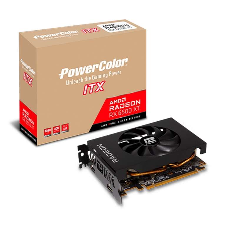 Видеокарта PowerColor Radeon RX 6500 XT 4 ГБ (25993₽ с учётом возврата бонусами)