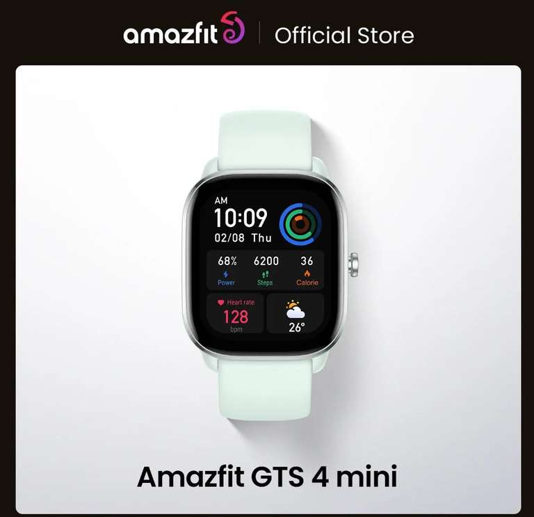 Смарт-часы Amazfit GTS 4 mini (Чёрный, Мята, Розовый)