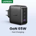 Зарядное устройство UGREEN CD224 65W GaN Quick Charge 4,0 3,0 (Type C 3 шт + USB A)