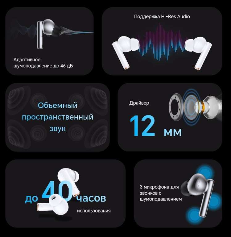 Наушники TWS Honor Choice Earbuds X5 Pro серый/белый