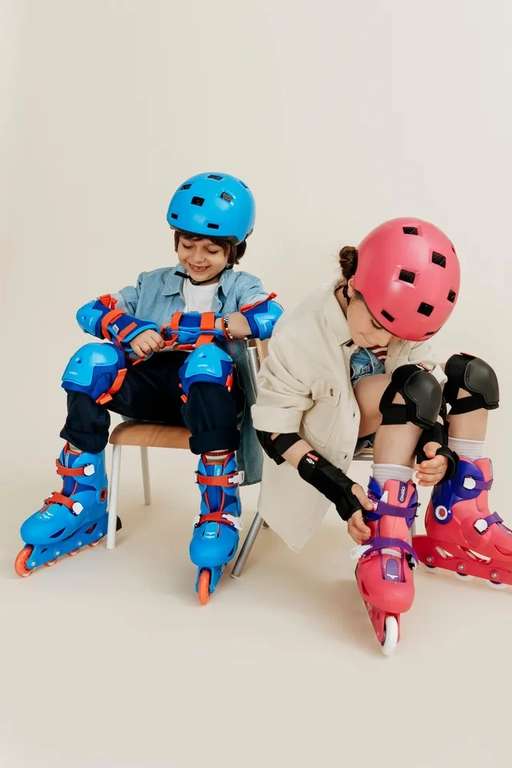 Шлем детский для катания на роликах, скейтборде, самокате B100 Oxelo Decathlon (553₽ c Ozon Картой)