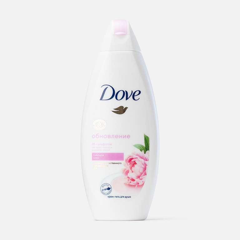 Гель для душа Dove Сливочная ваниль и пион с розовым маслом, 250 мл + 103 балла