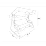 [CПб] Качели садовые Greengard Каир 3-х местные до 250 кг бордовый (цена зависит от города)