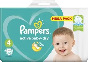 Подгузники Pampers 4 (9-15 кг), 106 штук (цена с ozon картой)